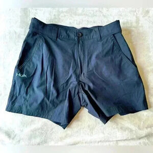 Huk Women’s Next Level Athletic Shorts Black Size Small Outdoor Wear Fishing
